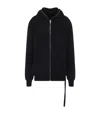 Rick Owens Drkshdw Gimp Zip-up Hooded Sweatshirt In Black