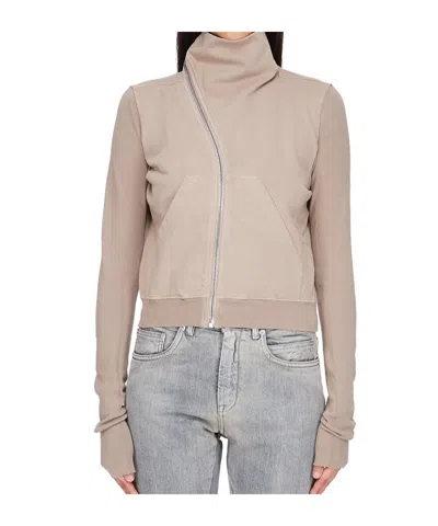 Rick Owens Drkshdw Long Sleeve Sweatshirt In Neutral