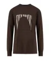 Rick Owens Drkshdw Long Sleeve T-shirt In Brown