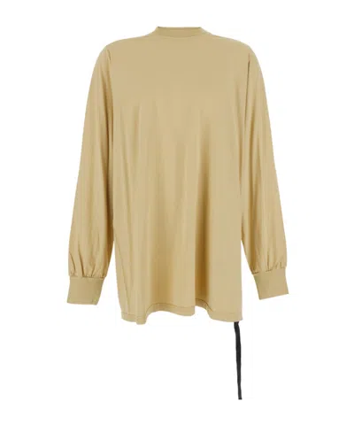 Rick Owens Drkshdw Long Sleeve T-shirt In Nude