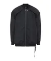 Rick Owens Drkshdw Longline Jacket With Ribbed Cuffs And Hem In Black