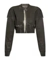Rick Owens Drkshdw Bleach-wash Jacket In Black