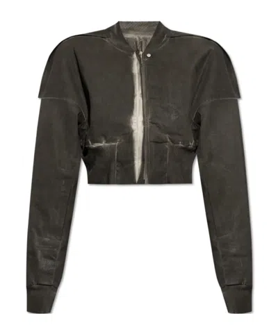 RICK OWENS DRKSHDW RICK OWENS DRKSHDW CROPPED ZIPPED BOMBER JACKET