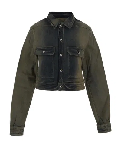 Rick Owens Drkshdw Long-sleeved Casual Jacket In Black