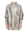Rick Owens Drkshdw Long-sleeved Casual Jacket In Silver