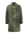 Rick Owens Drkshdw Khaki Porterville Jumbo Mac Coat In Green