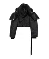Rick Owens Drkshdw Versatile Cropped Nylon Jacket Collar In Black