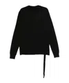 Rick Owens Drkshdw Black Hollywood Crewneck Sweatshirt In Black