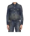 Rick Owens Drkshdw Long-sleeved Denim Jacket In Blue
