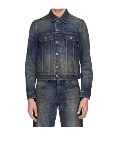 RICK OWENS DRKSHDW LONG-SLEEVED DENIM JACKET