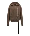 Rick Owens Drkshdw Long-sleeved Hooded Hoodie In Brown