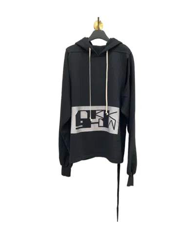 Rick Owens Drkshdw Long-sleeved Hooded Sweater In Black