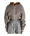 Rick Owens Drkshdw Long-sleeved Hoodie In Gray