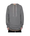 Rick Owens Drkshdw Long-sleeved Hoodie In Gray