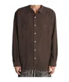 Rick Owens Drkshdw Darkshadow Jumbo Overshirt In Brown