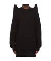 Rick Owens Drkshdw Structured-shoulders Cotton Sweatshirt In Black
