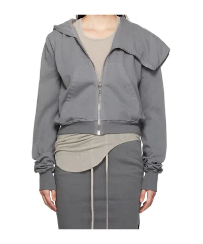 Rick Owens Drkshdw Long-sleeved Sweater In Gray