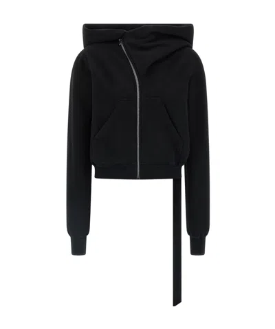 RICK OWENS DRKSHDW MOUNTIAIN HIGH-NECK ZIP-FRONT HOODIE