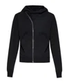 Rick Owens Drkshdw Asymmetrical Zipper Sweatshirt In Black