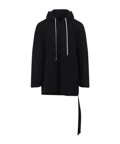 Rick Owens Drkshdw Asymmetrical Hem Long Sleeve Hoodie In Animal Print