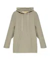Rick Owens Drkshdw Peter Hoodie With Drawstring And Kangaroo Pocket In Gray