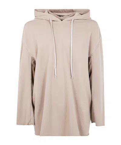 Rick Owens Drkshdw Drop-shoulder Cotton Hoodie In Gray