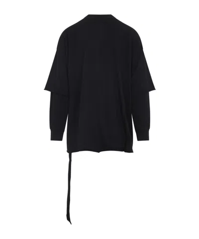 RICK OWENS DRKSHDW DOUBLE-LAYERED LONG-SLEEVE SWEATER