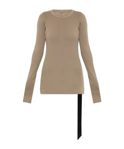 Rick Owens Drkshdw Long-sleeved T-shirt In Brown