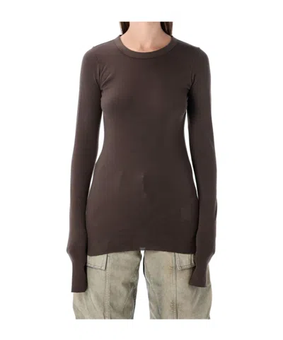 RICK OWENS DRKSHDW RICK OWENS DRKSHDW LONG SLEEVED RIBBED T-SHIRT