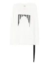 Rick Owens Drkshdw Graphic Long Sleeve Crew Neck T-shirt In White