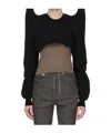 Rick Owens Drkshdw Long-sleeved Top In Black