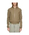 Rick Owens Drkshdw Long-sleeved Zipper Casual Jacket In Brown