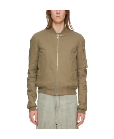 Rick Owens Drkshdw Long-sleeved Zipper Casual Jacket In Brown