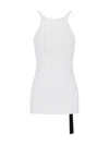 Rick Owens Drkshdw Sleeveless Racerback Top Asymmetric Hem In White