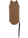Rick Owens Drkshdw Slim-fit Cotton Tank Top In Brown