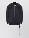 Rick Owens Drkshdw Longline Jacket With Ribbed Cuffs And Hem In Black