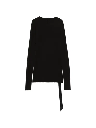 Rick Owens Drkshdw Long-sleeve Cotton T-shirt In Black