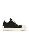 Rick Owens Drkshdw Low Sneaks Drkshdw License Plate In Black