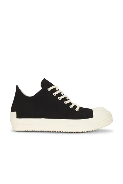 Rick Owens Drkshdw Low Sneaks Drkshdw License Plate In Black