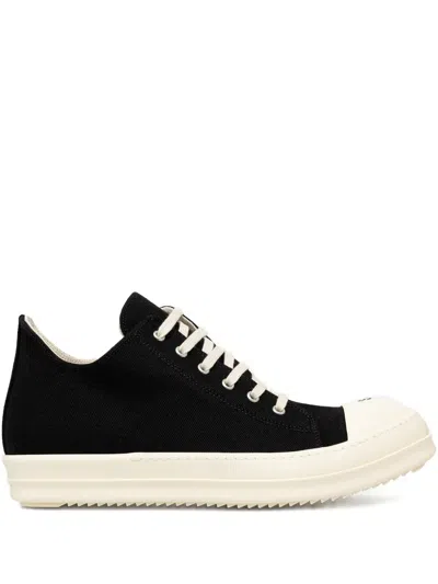 Rick Owens Drkshdw Low Sneaks Lace-up Sneakers In Black