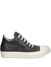 Rick Owens Drkshdw Low Sneaks Metallic-effect Sneakers In Black
