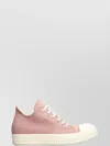 RICK OWENS DRKSHDW LOW TOP CANVAS SNEAKERS WITH SHARK-TOOTH SOLES