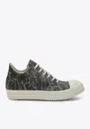 Rick Owens Drkshdw Modern Low-top Sneakers Textured Finish In Gray