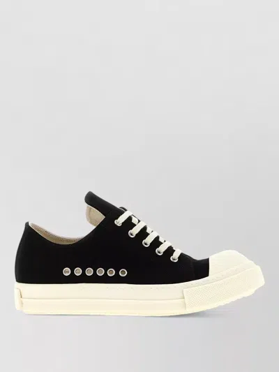 Rick Owens Drkshdw Low Top Lace Up Round Toe Sneakers In Multi