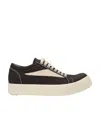 Rick Owens Drkshdw Lace-up Low-cut Sneakers In Nude