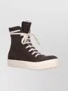 Rick Owens Drkshdw Low Top Sneakers With High-top Shape And Eyelets In Brown