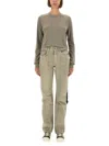 Rick Owens Drkshdw T-shirt "ls Cropped Small Level T" In Gray