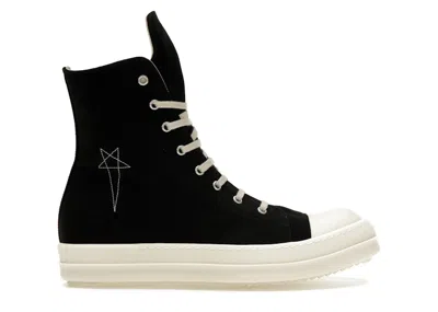 Pre-owned Rick Owens Drkshdw Luxor High Pentagram (women's) Sneakers In Black/pearl/milk