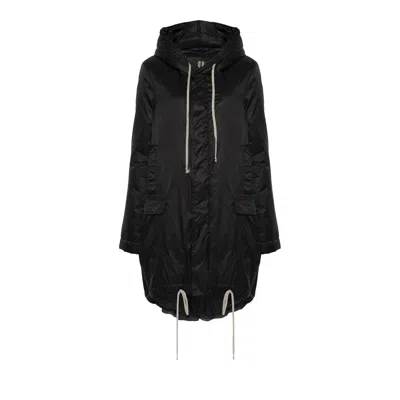 Pre-owned Rick Owens Drkshdw Luxor Hooded Fishtail Parka 'black' | Men's Size Xs