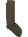 Rick Owens Drkshdw Luxor Logo-intarsia Socks In Green